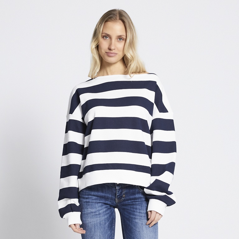 Off-shoulder striped sweatshirt "Esme Stripe"